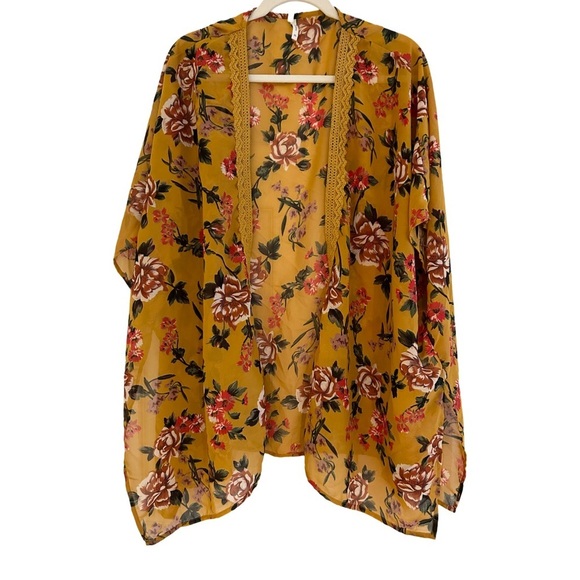 LIVE 4 TRUTH Sheer Floral Kimono Top - Picture 2 of 5